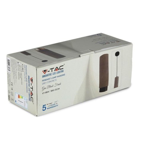 Oprawa Zwieszana V-TAC GIPS BETON GU10 Biały/Czarny VT-864-GB 5 Lat Gwarancji Oprawa Zwieszana V-TAC GIPS BETON GU10 Biały/Czarny VT-864-GB 5 Lat Gwarancji
