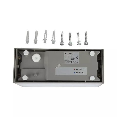 Oprawa Ścienna V-TAC 12W LED Góra Dół Szara IP65 VT-8057 6400K 1150lm