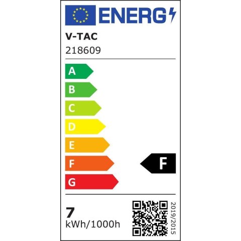 Oprawa Ścienna V-TAC 7W LED Czarna Okrągła IP65 VT-831 3000K 610lm