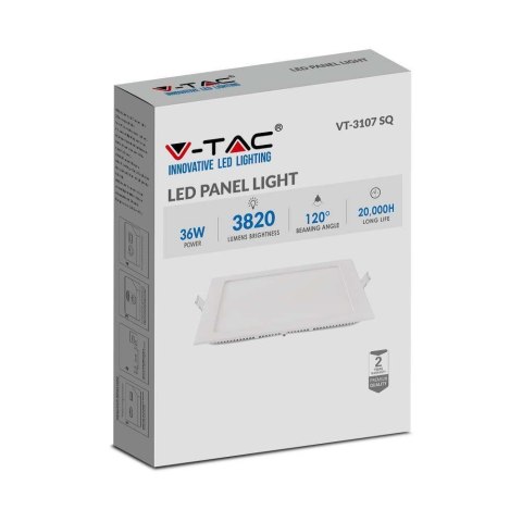 Panel LED V-TAC Premium Downlight 30W Kwadrat 300x300 120Lm/W VT-3107SQ-N 4000K 3820lm