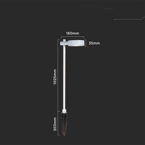 Oprawa Ogrodowa Słupek LED V-TAC 2-funkcje 6W IP65 100cm Biała VT-11107 3000K 520lm