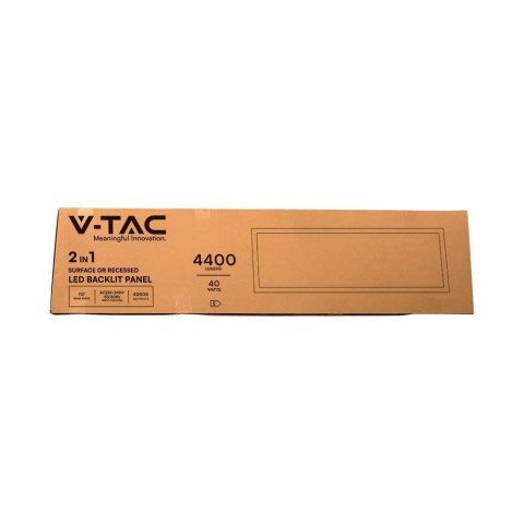 Panel LED V-TAC 40W 1200x300 3w1 natynkowy/podtynkowy VT-6147 6500K 4400lm