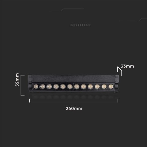 Oprawa Projektor Szynosystem Magnetyczny 48V V-TAC 12W LED 34st VT-42012 3000K 1300lm 3 Lata Gwarancji