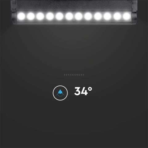 Oprawa Projektor Szynosystem Magnetyczny 48V V-TAC 12W LED 34st VT-42012 3000K 1300lm 3 Lata Gwarancji