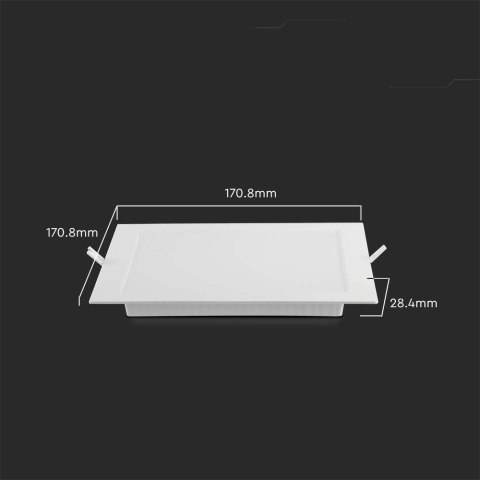 Panel LED V-TAC Wpuszczany Premium Downlight 12W Kwadrat 170x170 VT-61012 3000K 1200lm