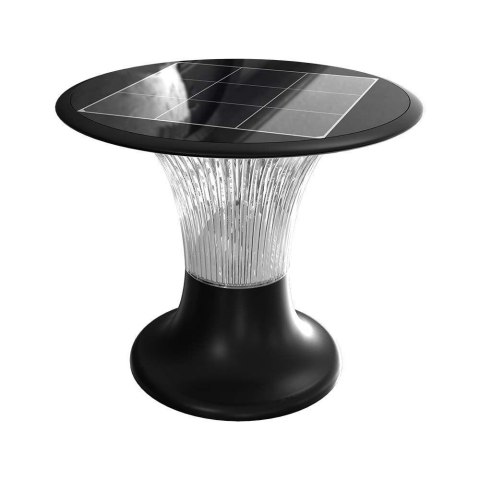 Słupek Ogrodowy Solarny V-TAC 15W LED IP65 Czujnik Ruchu CCT Czarny 26cm VT-426 6000K+4000K 2200lm 3 Lata Gwarancji