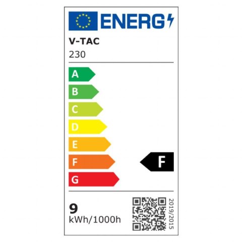 Żarówka LED V-TAC SAMSUNG CHIP 9W E27 A60 VT-210 6400K 806lm 5 Lat Gwarancji