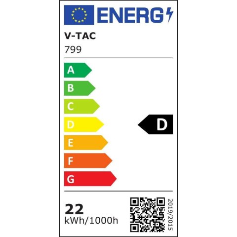 Tuba Świetlówka LED T8 V-TAC SAMSUNG CHIP 150cm 22W G13 VT-152 3000K 3000lm 5 Lat Gwarancji