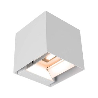 Oprawa Ścienna Solarna V-TAC 9W LED COB Regulowana Biała Kostka 15x15cm IP65 VT-11109 3000K 860lm