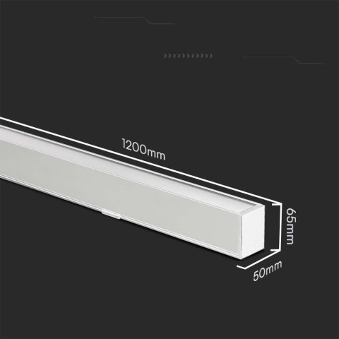 Oprawa V-TAC LED Linear SAMSUNG CHIP 40W CCT Zwieszana 120cm Biała VT-7-44 3000K+4000K+6400K 3400lm 5 Lat Gwarancji