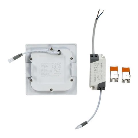 Panel LED V-TAC Premium Downlight 6W Kwadrat 120x120 VT-607 4000K 490lm