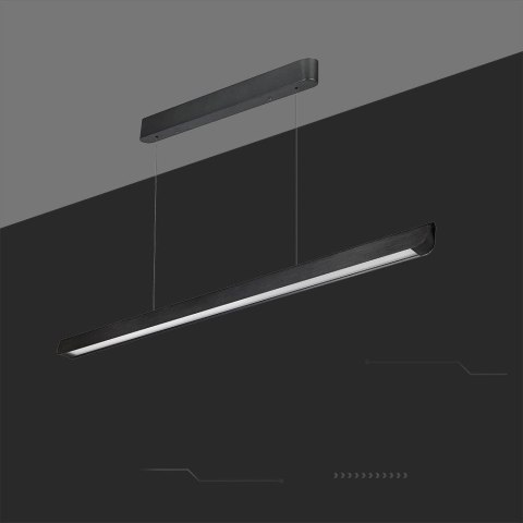 Oprawa V-TAC LED Linear SAMSUNG CHIP LIFUD Driver 36W 100st CCT Zwieszana 120cm Czarna VT-7-35 3000K-4000K-6400K 2880lm 5 Lat Gw