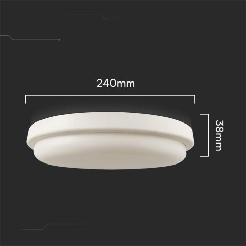 Plafon V-TAC 24W LED Okrągły 240x38mm IP54 VT-80024 4000K 2500lm