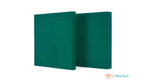 Panel akustyczny ścienny 3d WallMarket, Dekoracja ścienna 3d, Kwadrat zielony 32 x 32 x 2,5 cm