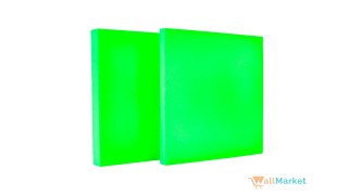 Wysokiej klasy akustyczny panel ścienny 3d WallMarket, Dekoracyjny panel 3d, Kwadrat neonowa zieleń 32 x 32 x 2,5 cm