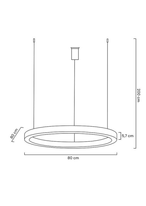 Lampa wisząca RING 80 złota - LED, stal