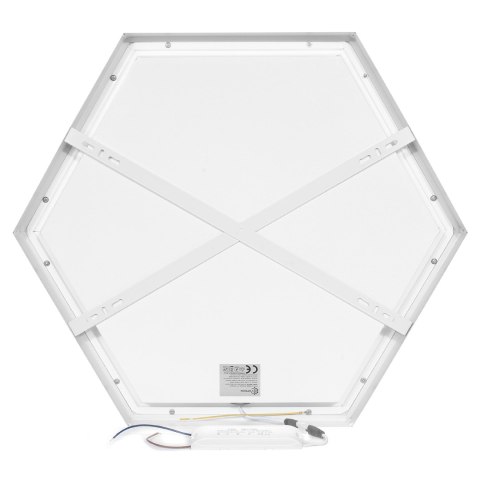 Panel LED Natynkowy HEXAGON BY-SLS-6C Plaster Miodu 40W Biały