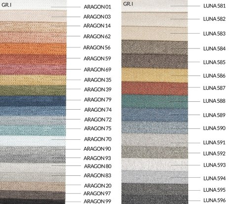 Narożnik CONTINENTAL S z funkcją spania - I grupa tkanin