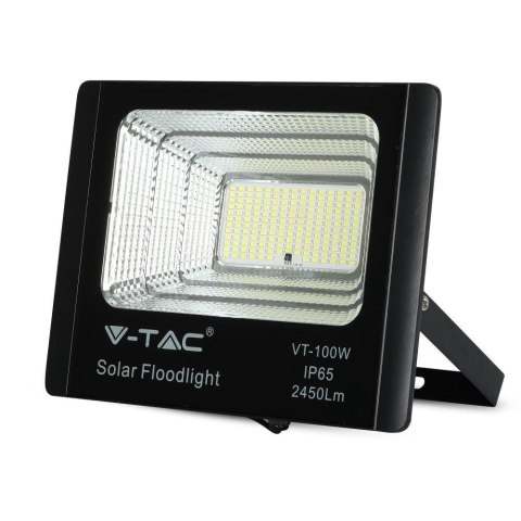 Projektor LED Solarny V-TAC 35W Czarny IP65, Pilot, Timer VT-100W 4000K 2450lm