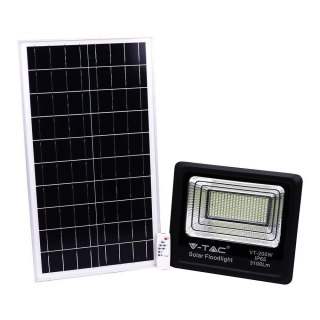 Projektor LED Solarny V-TAC 40W Czarny IP65, Pilot, Timer VT-200W 4000K 3100lm