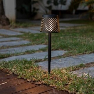 NEW GARDEN lampa ogrodowa GRETA SOLAR NEGRO 5in1 czarna