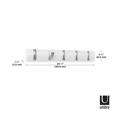 UMBRA wieszak na ubrania FLIP 5 biały UMBRA wieszak na ubrania FLIP 5 biały