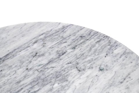 Stół TULIP MARBLE 100 CARRARA biały - blat okrągły marmurowy, metal