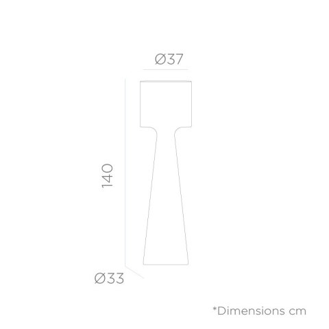 NEW GARDEN lampa ogrodowa GRACE 140 BATTERY biała