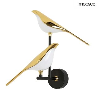 MOOSEE lampa ścienna BIRD TWIN złota