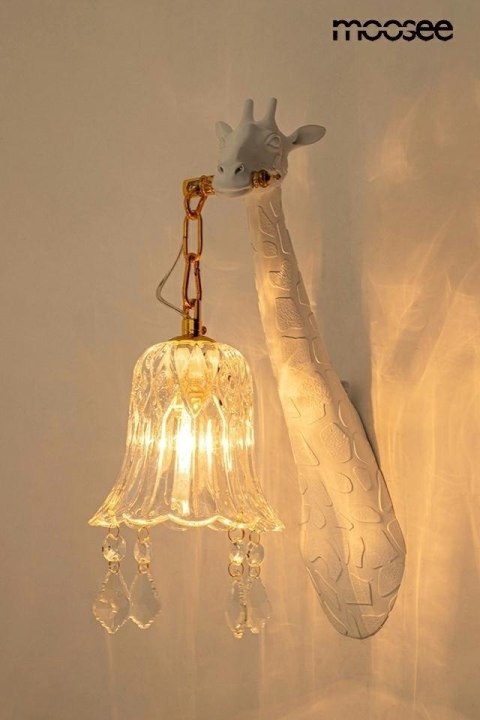 MOOSEE lampa ścienna GIRAFFE biała