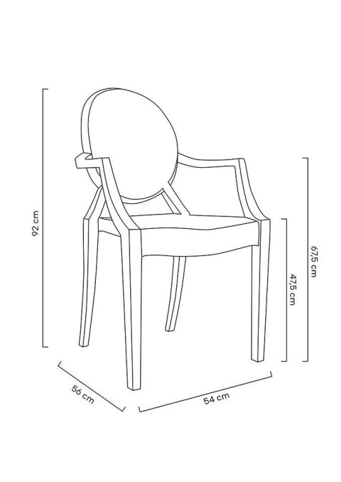 Krzesło LOUIS transparentne - poliwęglan