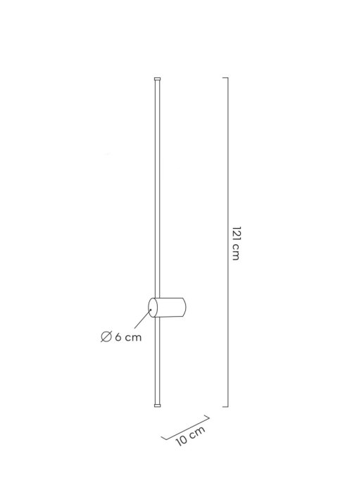 MOOSEE lampa ścienna OMBRE 120 czarna