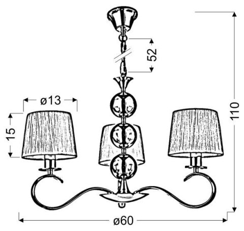 CLARA LAMPA WISZĄCA 3X40W E14 CHROM / BIAŁY CLARA LAMPA WISZĄCA 3X40W E14 CHROM / BIAŁY