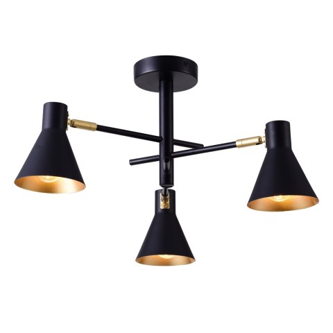 LESS LAMPA WISZĄCA 3X40W E14 CZARNY MATOWY