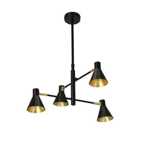 LESS LAMPA WISZĄCA 4X40W E14 CZARNY MATOWY