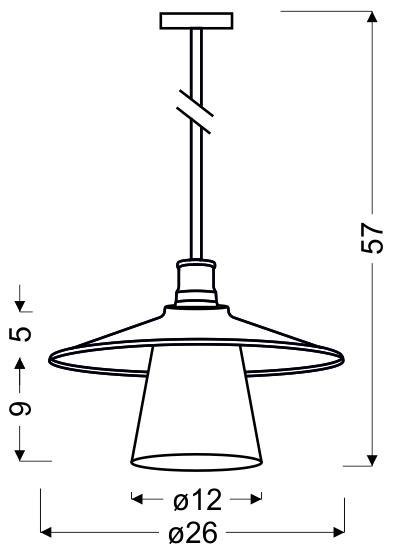 LOFT LAMPA WISZĄCA 1X60W E27 CZARNY LOFT LAMPA WISZĄCA 1X60W E27 CZARNY