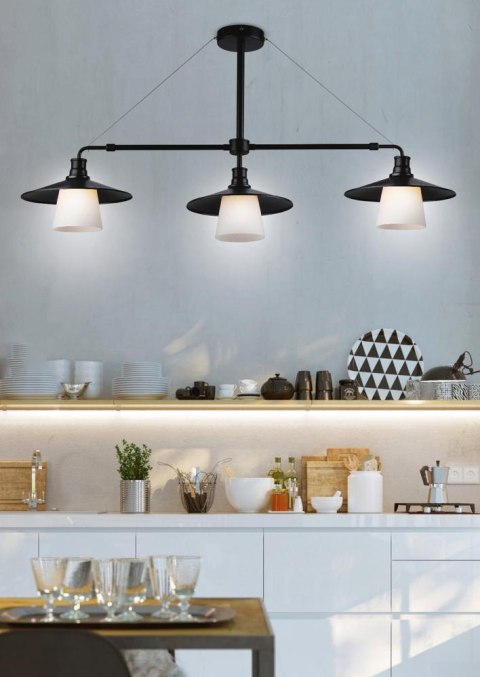 LOFT LAMPA WISZĄCA 3X60W E27 CZARNY LOFT LAMPA WISZĄCA 3X60W E27 CZARNY