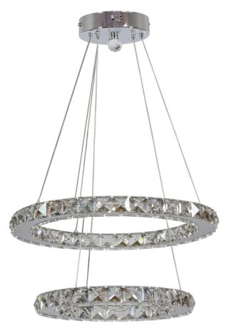 LORDS LAMPA WISZĄCA 42 OKRĄGŁY PODWÓJNY 24W LED CHROM