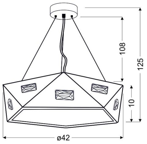 NEMEZIS LAMPA WISZĄCA PIĘCIOKATNY 42 3X40W G9 Z ŻARÓWKĄ BIAŁY NEMEZIS LAMPA WISZĄCA PIĘCIOKATNY 42 3X40W G9 Z ŻARÓWKĄ BIAŁY