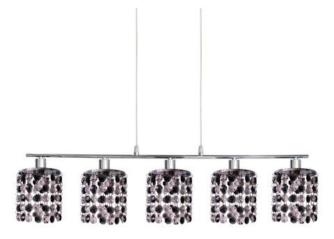 ROYAL LAMPA WISZĄCA 5X40W G9 CHROM+KRYSZTAŁKI CZARNE ROYAL LAMPA WISZĄCA 5X40W G9 CHROM+KRYSZTAŁKI CZARNE