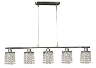 ROYAL LAMPA WISZĄCA 5X40W G9 CHROM+KRYSZTAŁKI