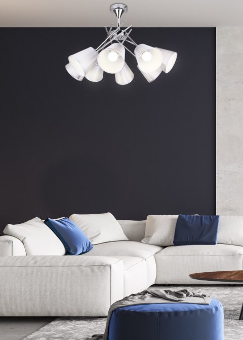 VOX LAMPA WISZĄCA 8X40W E14 CHROM Z ABAŻUREM VOX LAMPA WISZĄCA 8X40W E14 CHROM Z ABAŻUREM