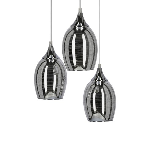 MARINA LAMPA WISZĄCA TALERZ 3X60W E27 CHROM
