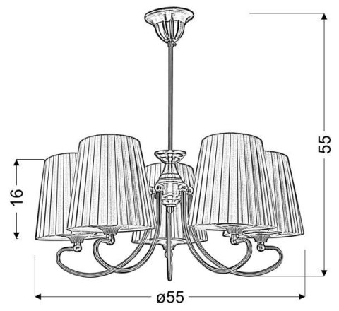 MOZART LAMPA WISZĄCA 5X60W E27 PATYNOWA MIEDŹ MIODOWY MOZART LAMPA WISZĄCA 5X60W E27 PATYNOWA MIEDŹ MIODOWY