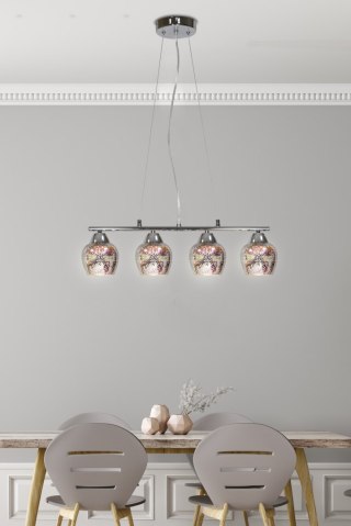 SIRIUS LAMPA WISZĄCA 4X60W E27 CHROM 3D