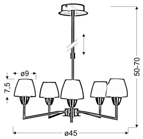 TOGO LAMPA WISZĄCA 5X40W G9 NIKIEL MAT PROMOCJA TOGO LAMPA WISZĄCA 5X40W G9 NIKIEL MAT PROMOCJA