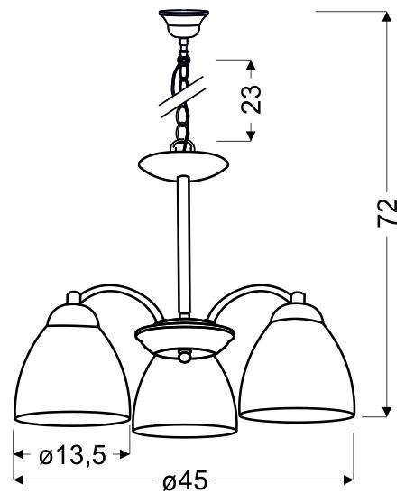 ULI LAMPA WISZĄCA 3X60W E27 SATYNA ULI LAMPA WISZĄCA 3X60W E27 SATYNA