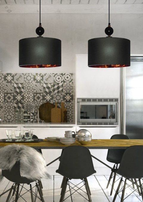 MELBA LAMPA WISZĄCA 1X60W E27 CZARNY MELBA LAMPA WISZĄCA 1X60W E27 CZARNY