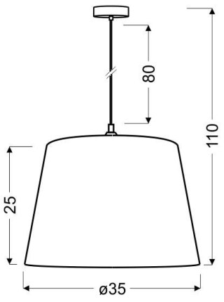 MIRAGE LAMPA WISZĄCA 35 1X60W E27 (ABAŻUR 77-01627+LINKA 85-10608)