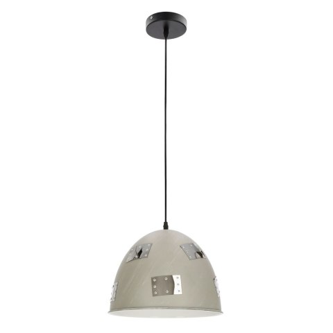 PATCH LAMPA WISZĄCA 30 1X60W E27 SZARY + CHROMOWANY DEKOR PATCH LAMPA WISZĄCA 30 1X60W E27 SZARY + CHROMOWANY DEKOR